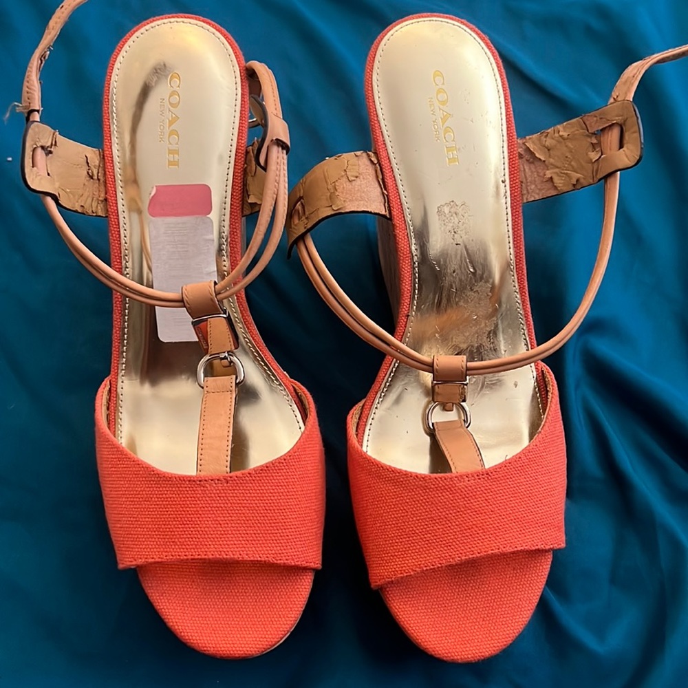 Coach wedges size 9